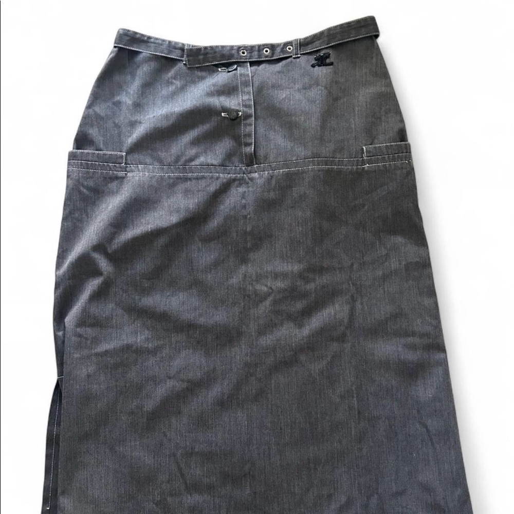 Courreges Paris grey midi skirt